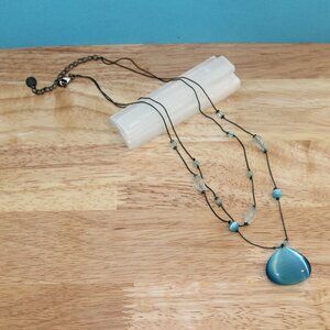 Blue ICING Necklace Two Strands